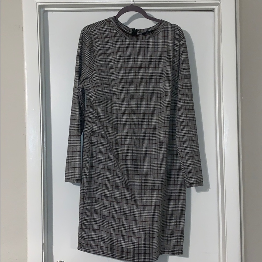 Forever 21 Plus Long Sleeve Plaid Dress